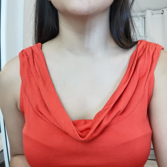 Dianevon Furstenberg 100% Silk Open-Back Sleeveless Tura Top Blouse Orange Sz 6 - Picture 2 of 11